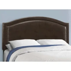 Monarch Queen Leather-Look Bed with Headboard (60