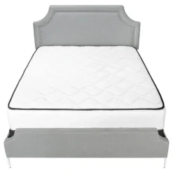 Monarch Queen Linen Bed with Headboard (60") -
