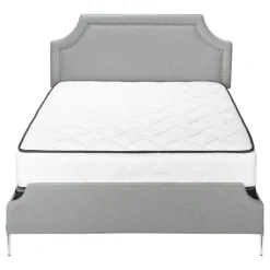 Monarch Queen Linen Bed with Headboard (60