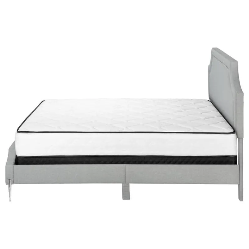 Monarch Queen Linen Bed with Headboard (60") -
