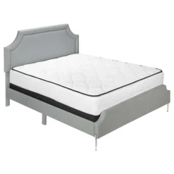 Monarch Queen Linen Bed with Headboard (60