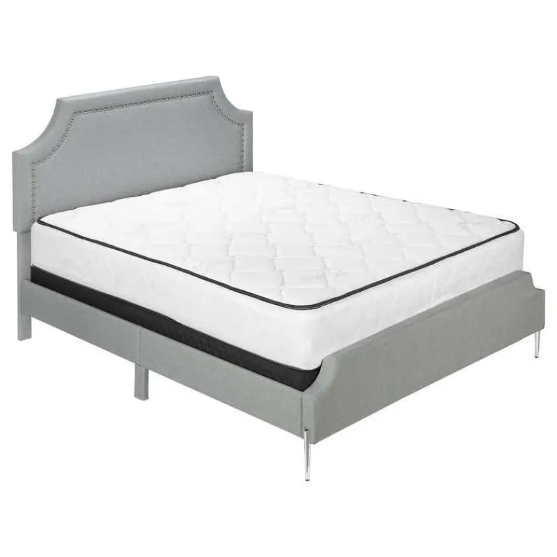 Monarch Queen Linen Bed with Headboard (60") -