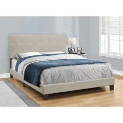 Monarch Queen Linen Bed with Headboard (60