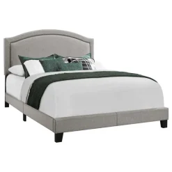 Monarch Queen Linen Bed with Headboard (60") -