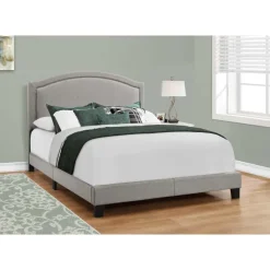 Monarch Queen Linen Bed with Headboard (60