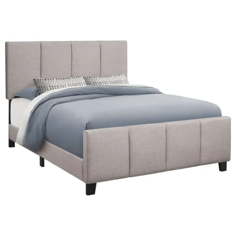 Monarch Queen Linen Bed with Headboard (60") -