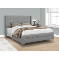 Monarch Queen Linen Bed with Headboard (60") -