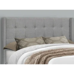 Monarch Queen Linen Bed with Headboard (60