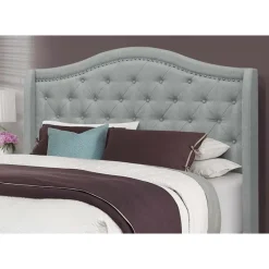 Monarch Queen Linen Bed with Headboard (60") -