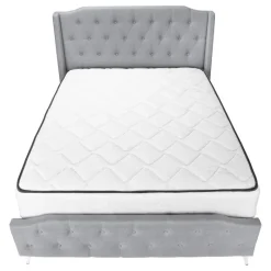 Monarch Queen Linen Bed with Headboard (60
