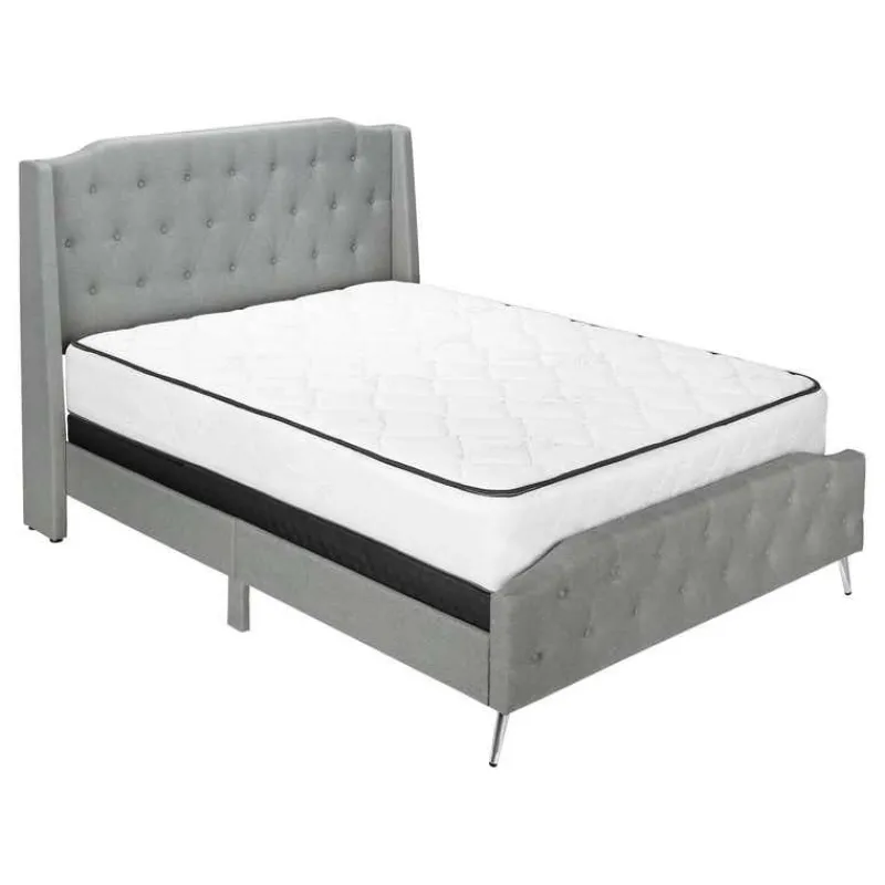 Monarch Queen Linen Bed with Headboard (60") -