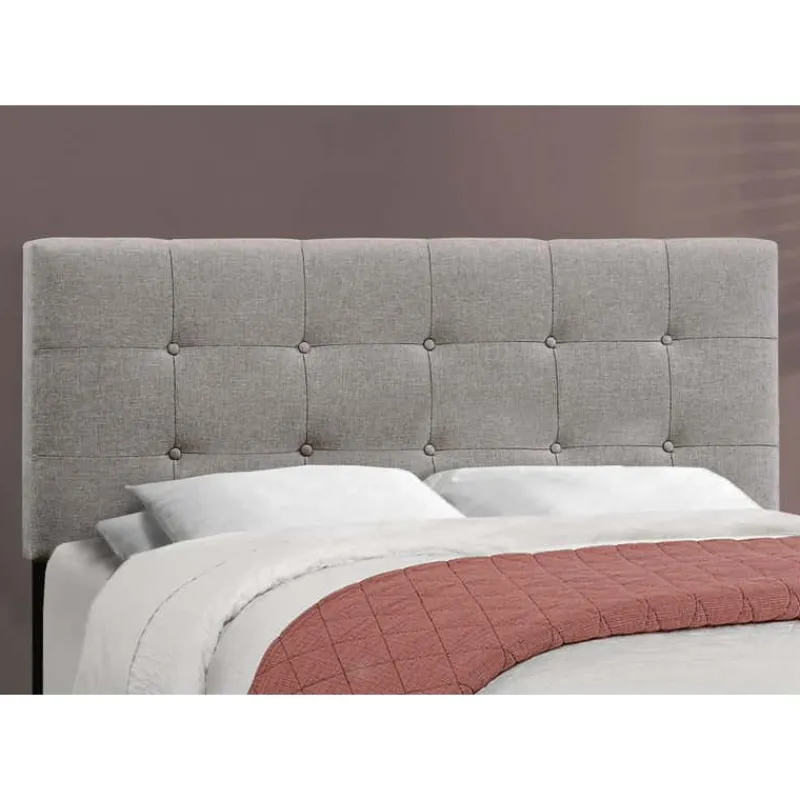 Monarch Queen Linen Bed with Headboard (60") -