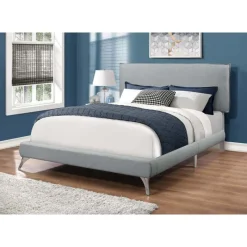 Monarch Queen Linen Bed with Headboard (60