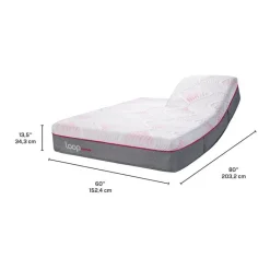 LOOP Queen Medium-Firm Split-Head Hybrid Mattress-in-a-Box - 60