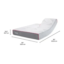 LOOP Queen Medium-Firm Split-Head Memory FoamMattress-in-a-Box - 60