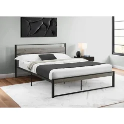 Monarch Queen Metal Bed with Headboard (60") -