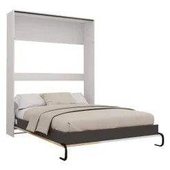 Queen Murphy Bed - White &