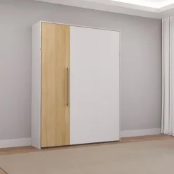 Queen Murphy Bed - White &