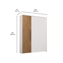 Queen Murphy Bed - White &