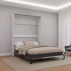 Queen Murphy Bed - White &