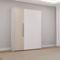 Queen Murphy Bed - White &