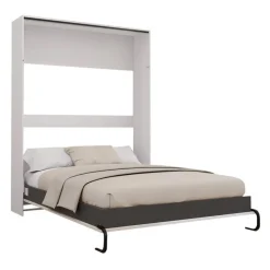 Queen Murphy Bed - White &