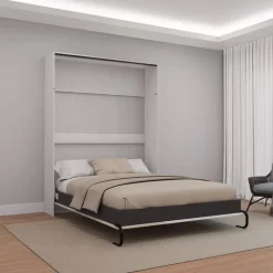 Queen Murphy Bed - White &