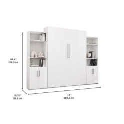 Queen Murphy Bed and Storage Units -