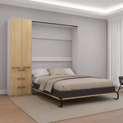 Queen Murphy Bed with Storage Unit -