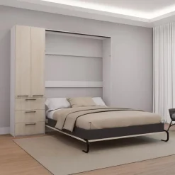 Queen Murphy Bed with Storage Unit -