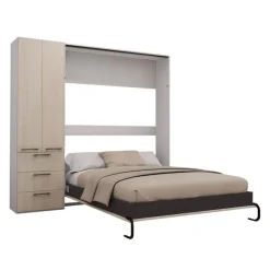 Queen Murphy Bed with Storage Unit -