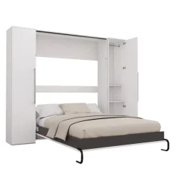 Queen Murphy Bed with Storage Units -
