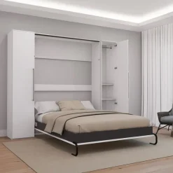 Queen Murphy Bed with Storage Units -