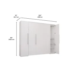 Queen Murphy Bed with Storage Units -
