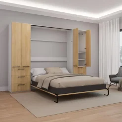 Queen Murphy Bed with Storage Unit -