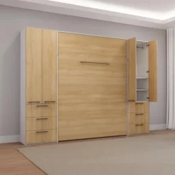 Queen Murphy Bed with Storage Unit -