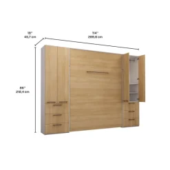 Queen Murphy Bed with Storage Unit -