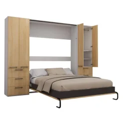 Queen Murphy Bed with Storage Unit -