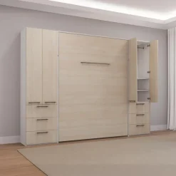 Queen Murphy Bed with Storage Unit -