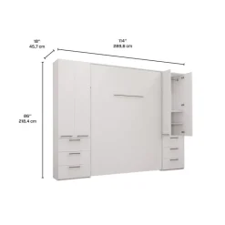 Queen Murphy Bed with Storage Units -
