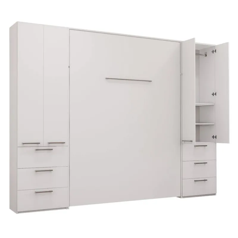 Queen Murphy Bed with Storage Units -