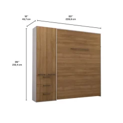 Queen Murphy Bed with Storage Unit -
