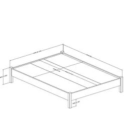 Meubles South Shore Queen Platform Bed (60'') - South Shore