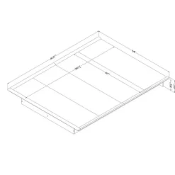 Meubles South Shore Queen Platform Bed (60'') - South Shore