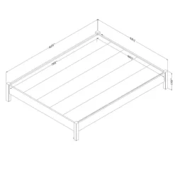 Meubles South Shore Queen Platform Bed (60") - South Shore