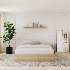 Nexera Queen Platform Bed with 3-Drawer Storage (60") -