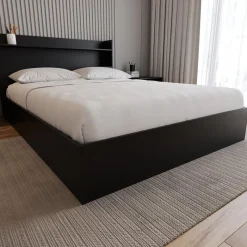 Nexera Queen Platform Bed with 2-Drawer Storage (60