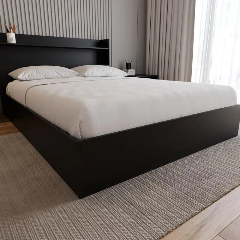 Nexera Queen Platform Bed with 2-Drawer Storage (60") -