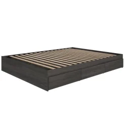 Nexera Queen Platform Bed with 3-Drawer Storage (60
