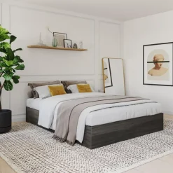 Nexera Queen Platform Bed with 3-Drawer Storage (60